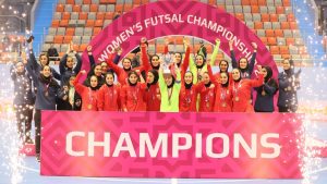 Irans womens national futsal team wins the championship in cafa Irans womens national futsal team wins the championship in cafa